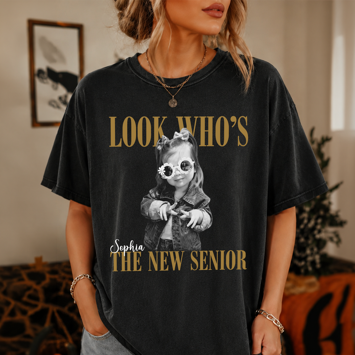 Custom Photo And Name Look Who's Finally A Senior Comfort Shirt TH10 170569