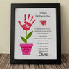 Personalized Happy Mother’s Day Handprint Flower Keepsake Picture Frame HO82 901594
