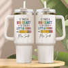 Custom Name Teacher 40oz Tumbler – It Takes a Big Heart to Teach Little Minds Gift TH10 170309