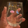 Custom Name Mom's Garden Love Grows Here Wine Glass, Personalized Birth Flower Gift for Mom CH07 911212