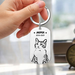 Custom Drawing Pencil Photo For Pet Lovers Metal Keychain LM32 893409