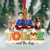 You & Me And Lovely Dog Acrylic Ornament Personalized Gift For Dog Lovers HO82 900216