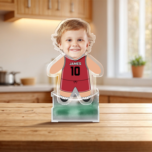Custom Photo Kid in Basketball Uniform Decoration Shaking Head Funny Gift For Dad HA75 892428