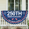 Custom Family Name 250th Anniversary USA 1776 - 2026 Non-Pleated Fan Flag HA75 920906
