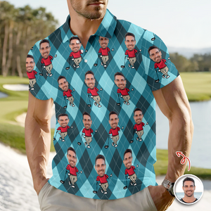 Custom Face Personalized Golf Polo Shirt Gift For Golfer, Golf Lovers HA75 898562