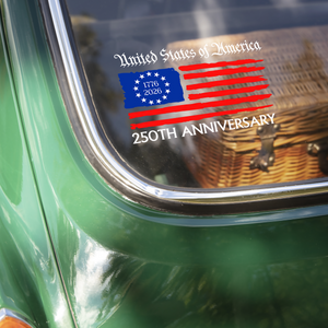 United States of America 250th Anniversary - Celebrate USA Birthday 1776-2026 Car Window Decal Sticker CH07 910218
