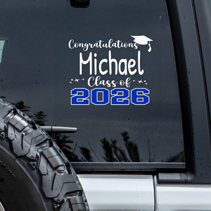 Custom Name Graduation Celebration - Class Of 2026 Car Window Decal Sticker TH10 898493