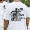 Personalized Christian Lion Cross Man Of God Husband Dad Protector Hero Men Back & Front Shirt TH10 169649