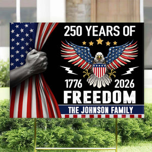 250 Years of Freedom Yard Sign America 250th Anniversary Garden Sign CH07 896830