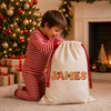 Custom Name Gingerbread Letter Christmas Sack, Personalized Holiday Gift Bag TH10 171349