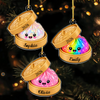 Custom Name Glitter Dumpling Bamboo Steamer Acrylic Ornament, Holiday Keepsake HO82 903730