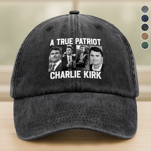 Justice for Charlie Kirk - Prayers Up Charlie Washed Denim Baseball Cap HA75 64420