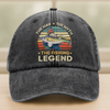 Custom Photo The Fishing Legend Washed Denim Baseball Cap HA75 892488