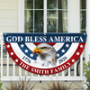Custom Name Patriotic Eagle God Bless America Non-Pleated Fan Flag CH07 910566