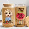 Personalized Teach Love Inspire Glass Can With Lid Gift For Teacher HA75 892630