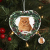 Custom Photo Cat Personalized Heart Shaped Ceramic Ornament For Christmas HA75 897466