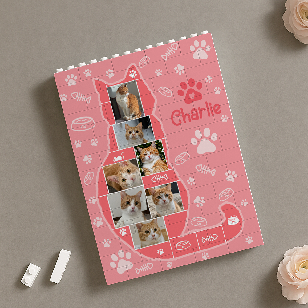 Custom Photo Cat Building Brick Blocks Gift For Cat Lovers HA75 920556