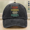 Legend Husband Dad Papa With Vintage Washed Denim Baseball Cap Personalized Gift For Dad, Grandpa HO82 894428