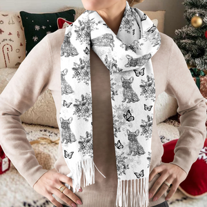 Personalized Dog Chinoiserie Toile De Jouy Style Scarf HO82 900758