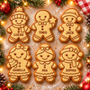 Personalized Name Gingerbread Family Cookie Stamp, Holiday Baker Gift HO82 904122