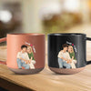 Custom Couple Watercolor Photo Pottery Mug Valentine Gift For Him Her CH07 910194
