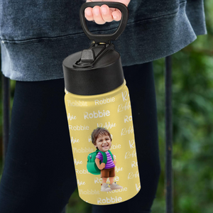 Personalised Cartoon Kid Character Portable Insulated Kid Water Bottle LM32 893983