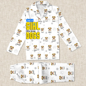 Just A Girl Who Loves Dogs - Personalized Pajamas For Dog Lovers CH07 896546