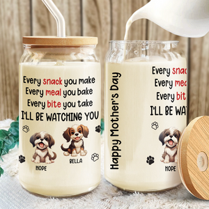 Personalized Gift Every Snack You Make We'll Be Watching You Glass Can With Lid LM32 893185
