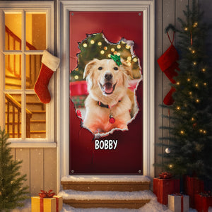 Custom Dog Photo Christmas Door Cover Gift For Dog Lovers TH10 896567