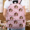 Custom Photo Kid Backpack Plaid With Name Back To School Gift HA75 921554