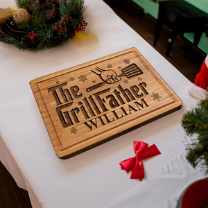 The Grillfather BBQ Engraved Cutting Board Personalized Gift For Christmas HO82 894354