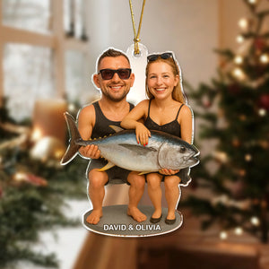 Custom Photo AI Acrylic Ornament For Fishing Lover TH10 894911