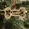 Custom Name Cute Pet With Paw Christmas Gift Wooden Ornament LM32 897339