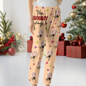 Custom Photo This Mommy Belongs To Grandkids Pajama Pants For Mama TH10 894195