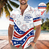 Custom Name USA 250th Anniversary 1776-2026 Hawaii Shirt - 4th of July Patriotic Gift HO82 901704