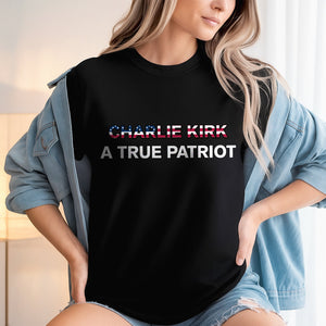 RIP Charlie Kirk - A True Patriot Faith & Freedom Dark Shirt LM32 65431