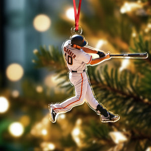 Custom Photo Baseball Players Personalized Acrylic Ornament HA75 897662