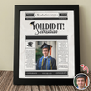 Custom Photo Graduation News You Did It Magazine Picture Frame LM32 899207
