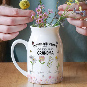 My Favorite People Call Me Mommy And Grandma Personalized Vase LM32 893963