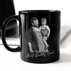 Personalized Dad and Kid Photo Black Mug Gift For Father's Day CH07 911356
