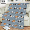 Custom Pet Photo Cute Pattern Blanket - Personalized Gift for Dog & Cat Lovers HO82 902944