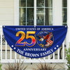 Custom Family Name 250th Anniversary United States of America Eagle Patriotic Non-Pleated Fan Flag HA75 920570