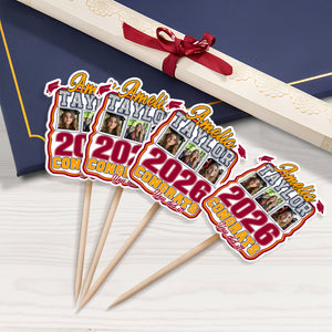 Custom Photo Graduation Favors Senior Night Cupcake Toppers HO82 893586