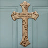 Custom Family Name God Bless America Christian Wooden Door Sign LM32 899961