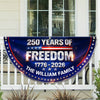 Custom Family Name 250 Year of Freedom USA Anniversary Non-Pleated Fan Flag CH07 910642