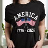 America 1776 - 2026 US Flag Dark Shirt HA75 892856