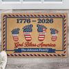 Personalized God Bless America Doormat Patriotic American Flag Family TH10 169285