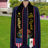 Custom Class of 2026 Mexican American Flag Graduation Stole TH10 898307