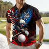 Personalized Name American Eagle Patriotic Polo Shirt For Golf Lovers HA75 921114