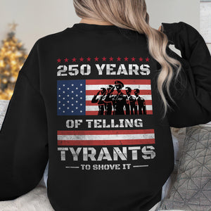 250 Years USA 250th Anniversary America Celebration Back Side Dark Shirt CH07 896740